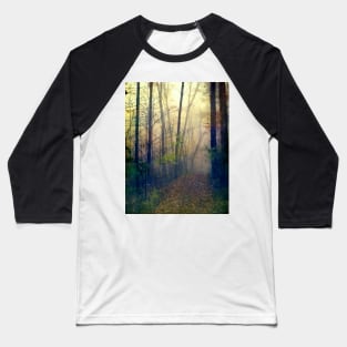 Wandering in a Foggy Woodland Baseball T-Shirt